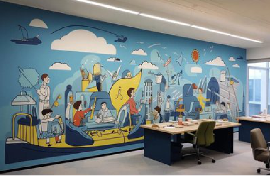 安庆办公室墙绘的特点。