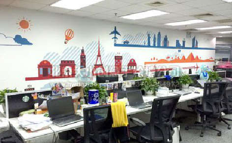 安庆教你设计办公室墙绘的方法。
