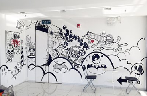 安庆手绘墙并非传统涂鸦。